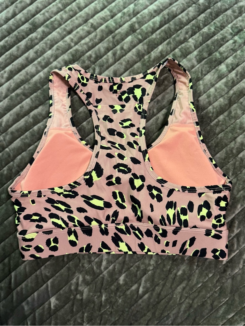 Fabletics On-The-Go Medium Impact Sports Bra II in Desert Wavy Leo - Picture 3 of 9